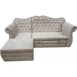 PULITO โซฟาผ้าขนสั้น รุ่น Europa ขนาด 235x160x105ซม. สีครีม